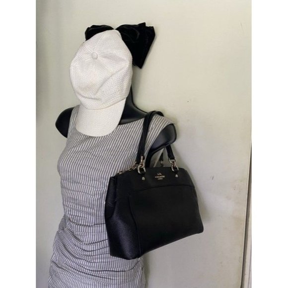 Coach Carryall Mini Brooke Light Goldblack Leather Cross Body Bag - Picture 7 of 11